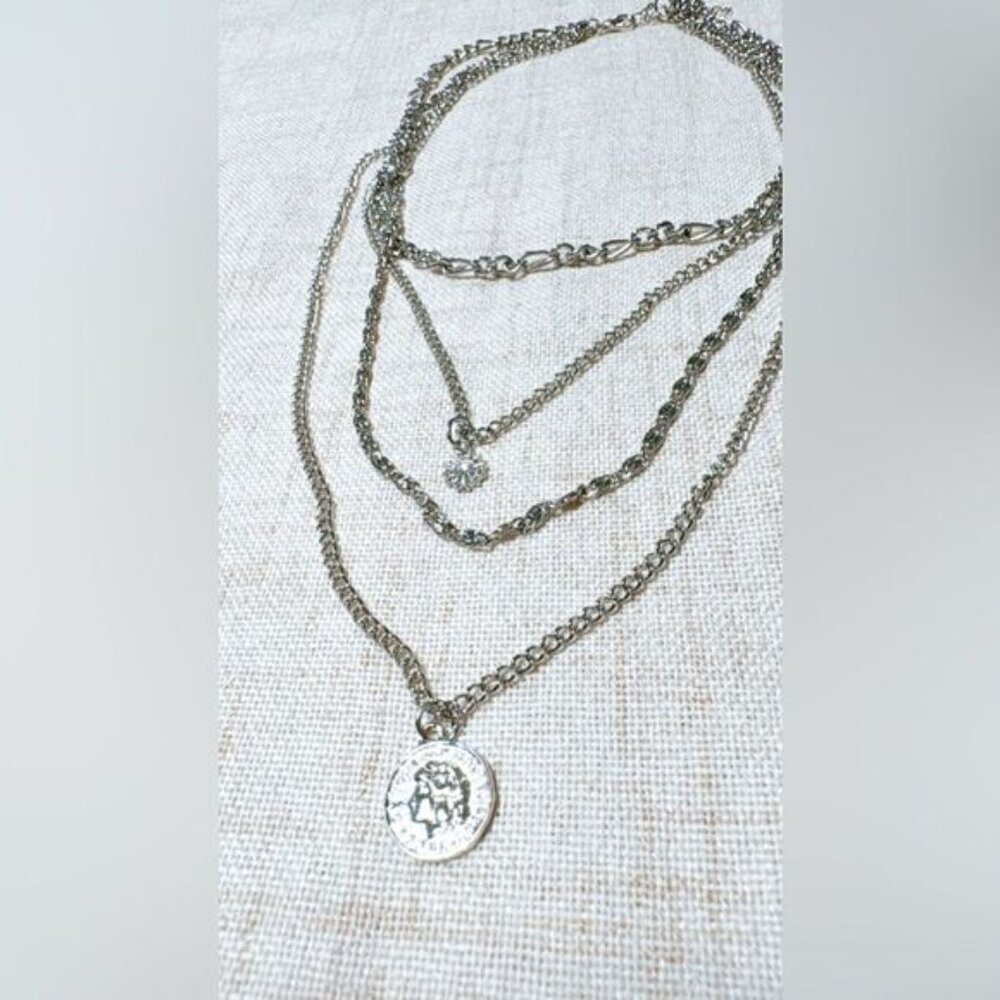 Boho silver necklace N583 - Picture 4 of 5